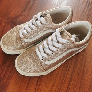 Rose gold Glitter vans